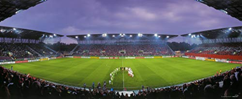 Blue-Letter Stadion Essen – hochwertiger FineArtPrint (240 cm x 100 cm)