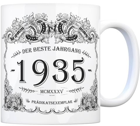trendaffe 1935 der beste Jahrgang Kaffeebecher - ein tolles Geschenk zum Geburtstag für Wein Liebhaber und alle die im Jahr 1935 geboren sind.