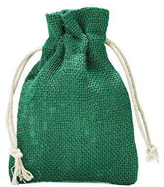 | 3 Jutesäckchen - 40x30 cm - 100% Jute, Geschenkbeutel, Dekoration, Aufbewahrung, Winter-Topfschutz(grün)