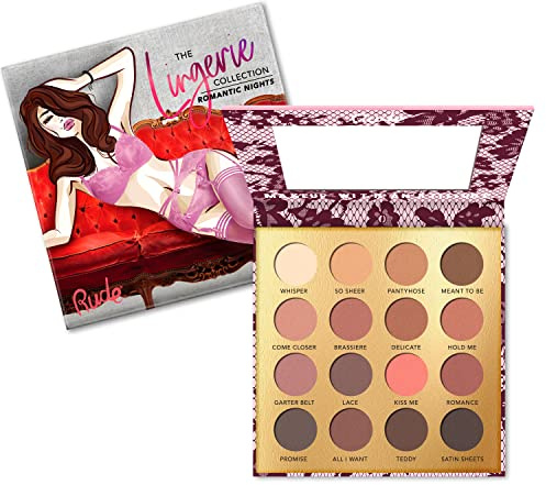 Rude LINGERIE COLLECTION 16 MATTE Eyeshadow Palette [Romantic Nights]