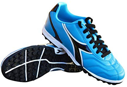Diadora Women's Capitano TF Turf Soccer Shoes (5 Wide, Columbia Blue/Black)