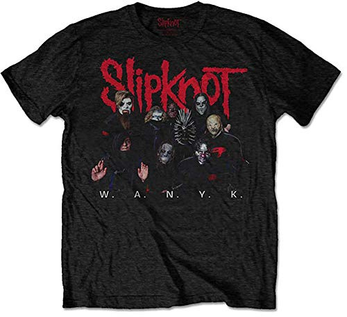 Slipknot Unisex T Shirt WANYK Logo (Backprint) (Small) Black
