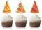 Cupcake-Topper für Pizza-Party, 24 Stück, Dekoration für Geburtstagspartys