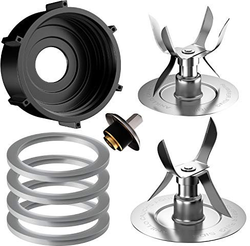 8 piezas de repuesto para cuchillas de hielo 4961 4980, tapa inferior de tarro 4902, juntas de goma y pasador de acoplamiento, compatible con accesorios de licuadora Oster y Osterizer