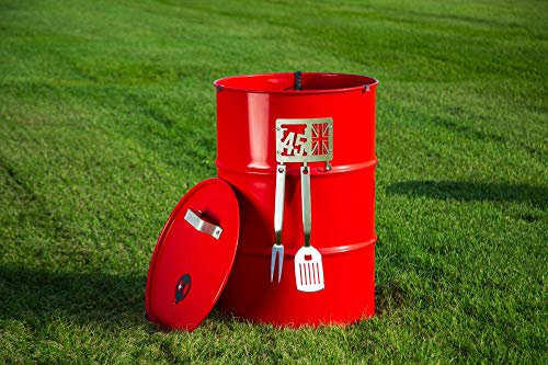 45 Gallon Big Red Upright Drum BBQ