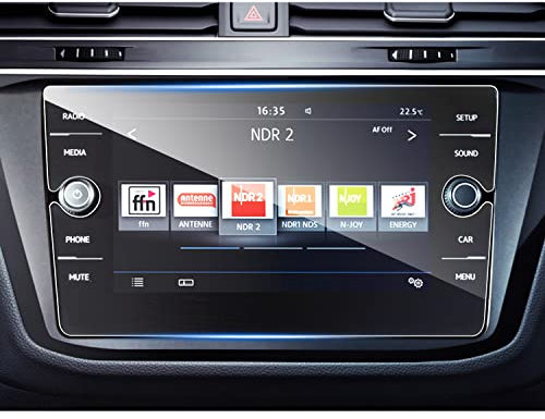 SHAOHAO Kompatibel mit VW Tiguan MK2 AD1 2018-2023 /B8 Passat Auto Navigation Displayschutzfolie 8-Zoll GPS Transparent Schutzfolie, Kratzfest 9H Anti-Fingerprint GPS Navi Folie