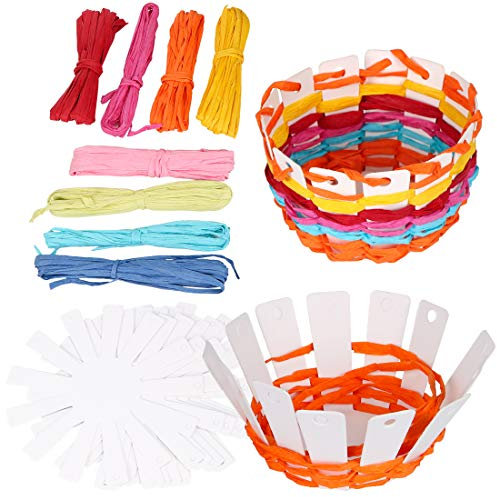 Osterkörbchen, 8 Stück Bastelsets Korbflechten, Osterkörbe zum Befüllen, DIY Korbflechten, Kreativsets zum Basteln, Ostern Korbflechten Bastelsets für Kinder, Ideale Geschenk für Ostern Dekoration