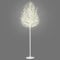 VeryMerry 6FT Micro Dot Birch Christmas Tree with 900 Warm White LED Lights, Auto-Off Timer and 8 Lighting Modes, Suitable for Indoor and Outdoor Use - White
