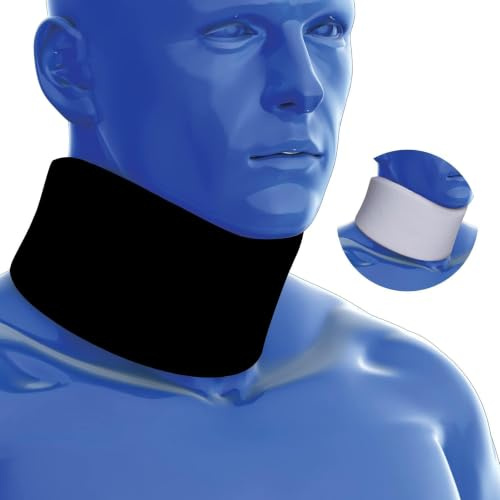 Kedley Foam Neck Collar Medical Grade Adjustable Neck Brace Support | Soft and Comfortable Cervical Collar Treating Neck and Spin Injuries. (M/L (Senior)) Black