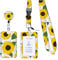 KHDULQ Lanyard Mit Kartenhülle, Kartenhülle Mit Band Id Card Holder Karten Schutzhülle Card Wallet (sunflower pattern) für Handy-Lanyards, Ausweise, Büro- Und Schulbedarf