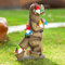 Malister 35.6 cm Dinosaurier-Zwerge Gartenstatuen für Herbst Winter Gartendekoration, Gartenzwerge Statuen Outdoor-Dekor, Hofdekorationen Outdoor, Einweihungsgarten Geschenke