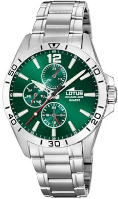 LOTUS Reloj Hombre 18812/7 Multifuncion Caja de Acero Inoxidable 316l Plateado Correa de Acero Inoxidable 316l Plateado