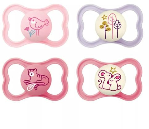MAM Air Pacifier for Babies 6-16 Months, Extra Air Flow for Sensitive Skin, Glows in The Dark, Developed with Medical Experts, BPA-Free Skin Soft Silicone, 3 Count, Made in Europe