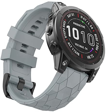 MYSNBKN Armband für Garmin Fenix 6X /Fenix 6X Pro/Fenix 7X /Fenix 3 /Fenix 3 HR/Fenix 5X /Fenix 5X Plus, Estrazarmband Quick-Fit 26mm Breite Silikon Uhrenarmband für Garmin