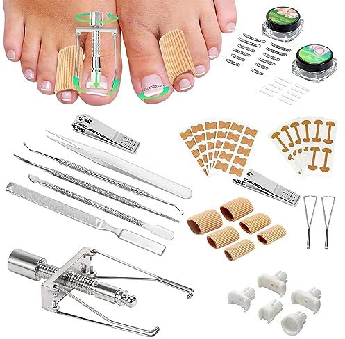 Allony Unghie Incarnite Piedi Kit, Strumento Correttore Pedicure, Tagliaunghie Professionale (Set di 12 Pezzi)