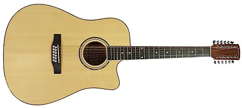 Memphis | Guitarra electroacústica 12 cuerdas | Cuerdas metálicas | Color natural | Frontal de abeto | Trasera y Laterales de Agathis | 20 trastes de latón blanco | EQ de 4 bandas