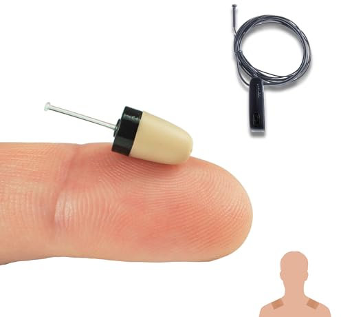 PingaOculto SpionageKopfhörer Bluetooth Prüfung Mini VIP Pro Unsichtbare Kopfhörer Handy Mikrofon Kabel Haftstreifen - Unsichtbar Ohrhörer (Spy Earpiece VIP Pro Supermini Bluetooth Mikrofonkabel)