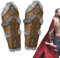Youany Wikinger-Armschienen, 2 Stück Mittelalterlicher Wikinger Handgelenkschutz, Handgefertigte Leder-Armschützer, Mittelalterliche Cosplay Armstulpen Für Männer Frauen