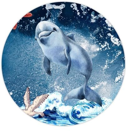 Zyadsinoudor Delphin Seestern Laptop Aufkleber 50 Stück Ozean Meer Aufkleber Pack Ocean Park Langlebige nautische Küste Wasserflasche Aufkleber Aufkleber für Laptop Wasserflaschen Stoßstange Computer
