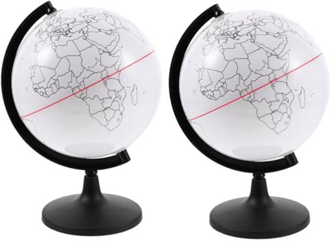 TOYANDONA 2St selber Machen schülerglobus zum Selbermalen DIY-Globen ausmalen Mehrzweck-Malkugel Wiederbeschreibbar Modell Lieferungen schmücken Kind Dekorationen PVC