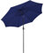 Yaheetech Parasol Inclinable 270 cm Parasol de Jardin Extérieur 8 Baleines en Métal Bouton-poussoire Manivelle Protection Solaire pour Terrasse Jardin Plage Piscine Balcon Marine