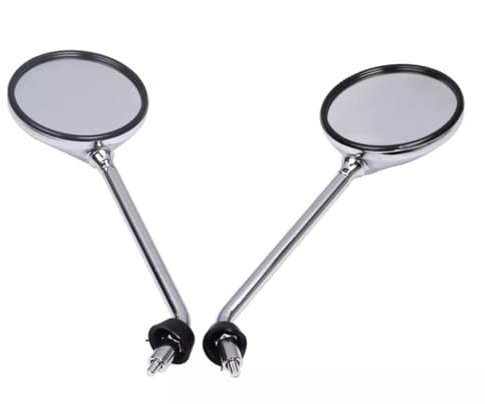 OUSIKA Spiegel Links und rechts, für Vespa GTS 125 GTS Super 125 300 Vespa LX 125, LX Piaggio Liberty 2T 4T 50 125 150 Chrom Rechtsgewinde Links und rechts