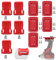 Compatible with Milwaukee Tool Holder Battery Holder,5 Packs Battery Mounts Hanger Dock Holder & 5 Packs Tool Holder Wall Mount For Work Van, Shelf, Toolbox