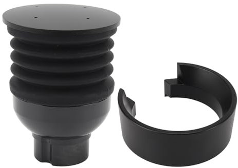 Einzeldosis-Kaffeemühlenbehälter aus Aluminium Zur Effizienten Reinigung des Behälters für Eureka Mignon-Mühle, 2-in-1-Funktion für Heimküchen-Enthusiasten (Schwarzer Ring)