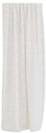 Verdi Collection Premium Gardinenschal Vorhang Leinenoptik, Halbtransparent, Oeko-TEX® Standard 100, 3 Montagemöglichkeiten mit Schlaufenband, 145 x 245 cm (BxH) Natur