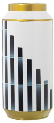 Alexandra House Living Vase, Weiß, Gold, Dunkelblau, Keramik, 16 x 16 x 29 cm