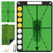 BROTOU Golf Hitting Mat Swing Path Detection, Analyse Swing Path & Correct Stance & Posture, Golf Practice Mat with Ball Tray, Rubber Base, Dual Turf Mat, for Outdoor Indoor Golf Training (Velvet Mat)
