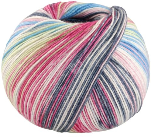 LANA GROSSA Meilenweit Seta Asia | Hochwertiges Sockengarn mit Seide | Handstrickgarn aus 55% Schurwolle (Merino), 25% Polyamid & 20% Seide | 100g Wolle zum Stricken & Häkeln, 420m Garn FB 3171