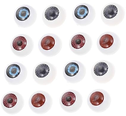 SEWOART 20 Pairs Halloween Eyes Toys Safety Eyes DIY Doll Eyes Accessories Craft Eyeball Halloween Props Halloween Cosplay Props Fake Doll Eyeballs Halloween Eyeball Toys Acrylic