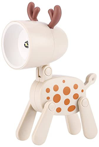 WATIIFUFU Kleiner LED Nachtlicht Für Kinderzimmer üße Tierlampe Mit Punkten Faltbare Tischlampe Mit Cartoon Reh Design Ideal Als Nachtlicht Für Das Kinderzimmer