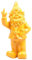 Stoobz Nain de Jardin en résine Doigt d'honneur 7 x 8 x 20 cm Jaune