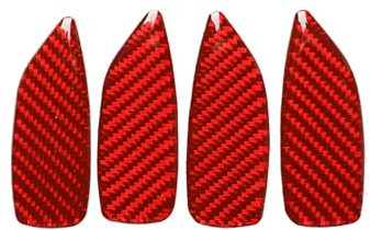 SZFJMQP Kohlefaser-Abdeckleisten-Aufkleber, Zubehör, Dekoration, kompatibel mit BMW 3er-Serie E46 1998–2005 (rote Farbe, Türgriff B 18)