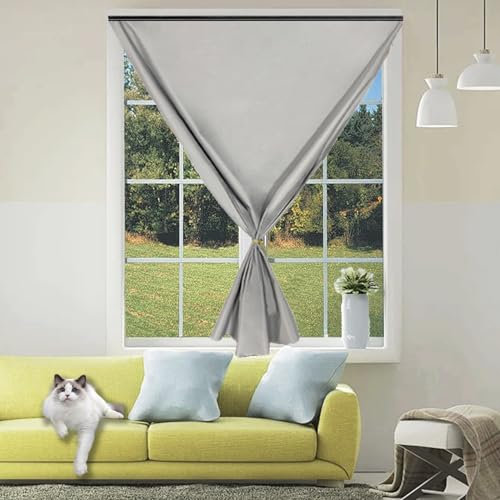 Verdunkelungsrollo für Dachfenster 195 x 205 cm, Verdunkelung Energiesparend100% Lichtundurchlässig, Abnehmbar Fensterrollo Rollo Verdunkelung, mit Klettband für Fenster Türen, Grau A