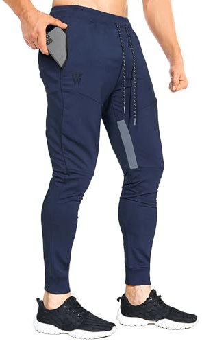 BROKIG Gym Jogginghose Herren Fitness Laufhose Herren Lang | Sport Trainingshose Herren Baumwolle, Sporthose Herren Lang, Slim Running Shorts, Gym Shorts mit Taschen