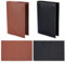 WEBEEDY 4 Pcs Leder Notizbuch-Einband für A5 Zeitschriften Hardcover Skizzenbuch, nachfüllbare Leder Handgemachte Notizbuch Cover Vintage Buch Protector, 33.5x23cm (Schwarz, Brünett)