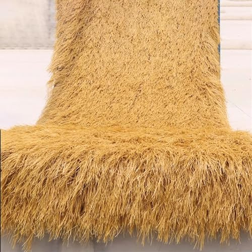 ZHJLF Grueso Paja Artificial Tejado para Tiki Bar Techos De Paja Sintética Rollo Ignífugo para Jardín Patio Piscina Playa Fiesta Hawaiana(Size:1x10m,Color:Amarillo)