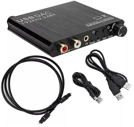 Convertidor de audio digital a analógico DAC óptico coaxial a estéreo L/R RCA adaptador de audio de 3,5 mm