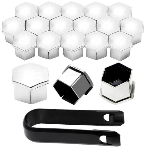 Cache Ecrou, Cache Boulon Bouchons d'écrou de Roue de Voiture, 15 pièces, Couvercle de vis de moyeu, décor adapté à l'utilisation for Peugeot 207 301 307 308 408 508 3008