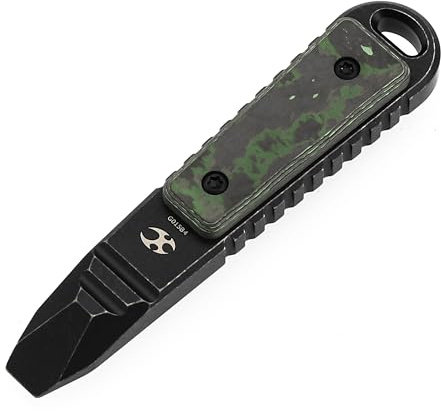 KANSEPT Kursor Mini Pry Bar, 3.49” Blackwash Titanium + Jungle Wear Fatcarbon Multitool, Pocket Cilp or Keychain for EDC, G015B4