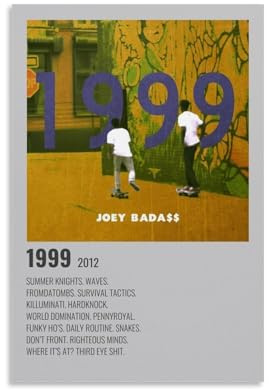 1999 von Joey Badass, wasserdichte Poster, Wandkunst, Poster, wasserdicht, Heimdruck, feuchtigkeitsbeständig, einfach zu installieren und lichtbeständig, ungerahmt, 30 x 45 cm