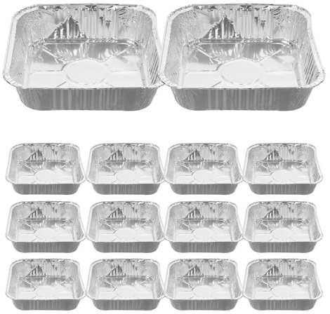 DOITOOL Barquettes Alimentaires en Aluminium 30 Pièces 20X20 CM pour Friteuse Air Fryer Utilisation en Four Cuisine Maison
