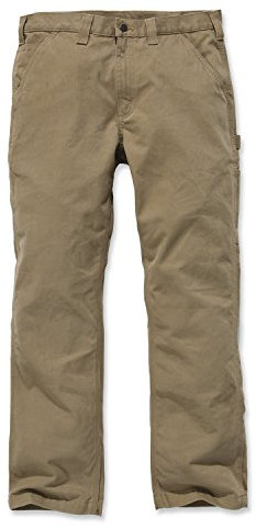 Carhartt Pantalon de Travail Utilitaire en sergé Coupe décontractée pour Homme, Kaki foncé, 40W x 30L