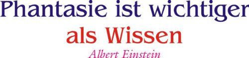 WANDTATTOO DW011 mehrfarbig Spruch Zitat A. Einstein Wandaufkleber 80 x 18 cm