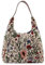 Signare Tapisserie Umhängetasche Damen, Shopper Damen Groß, Strandtasche Groß mit Blumenmustern (with Floral Designs) (Morgengarten) (HOBO-MGD)