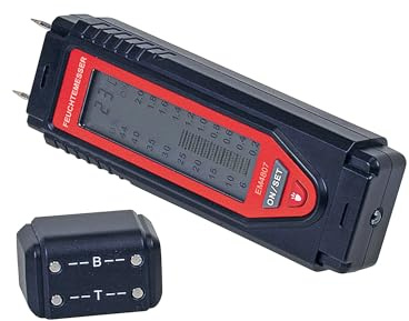 ROTHENBERGER Industrial RO Laser digitaler Feuchtigkeitsmesser mit LED-Display | 2 Messmodi | automatischer Abschaltung | Schutzkappe & Batterien enthalten für Holz, Beton, Mauerwerk