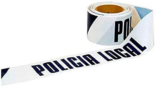Cofan 11000317 Cinta BalizamientoPolicía Local, 80 mm x 100 m
